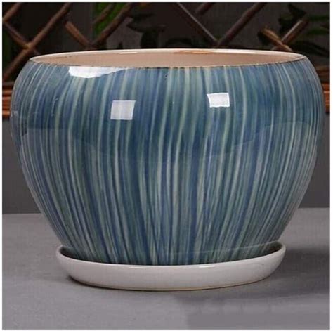 round ceramic planter|decorative round flower pots.